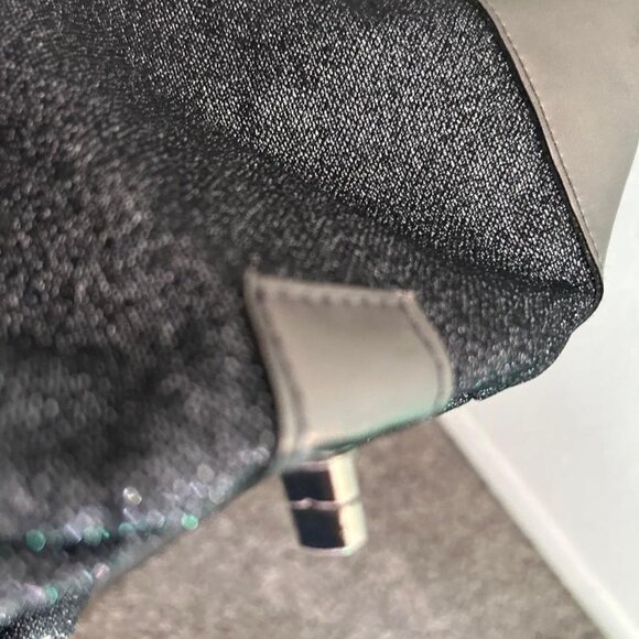 Dark Gray Glittery Large Overnight Bag with small matching clutch - Picture 13 of 13